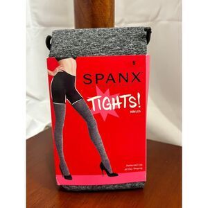 NWT Spanx Patterned Leg Tights Grey Size B